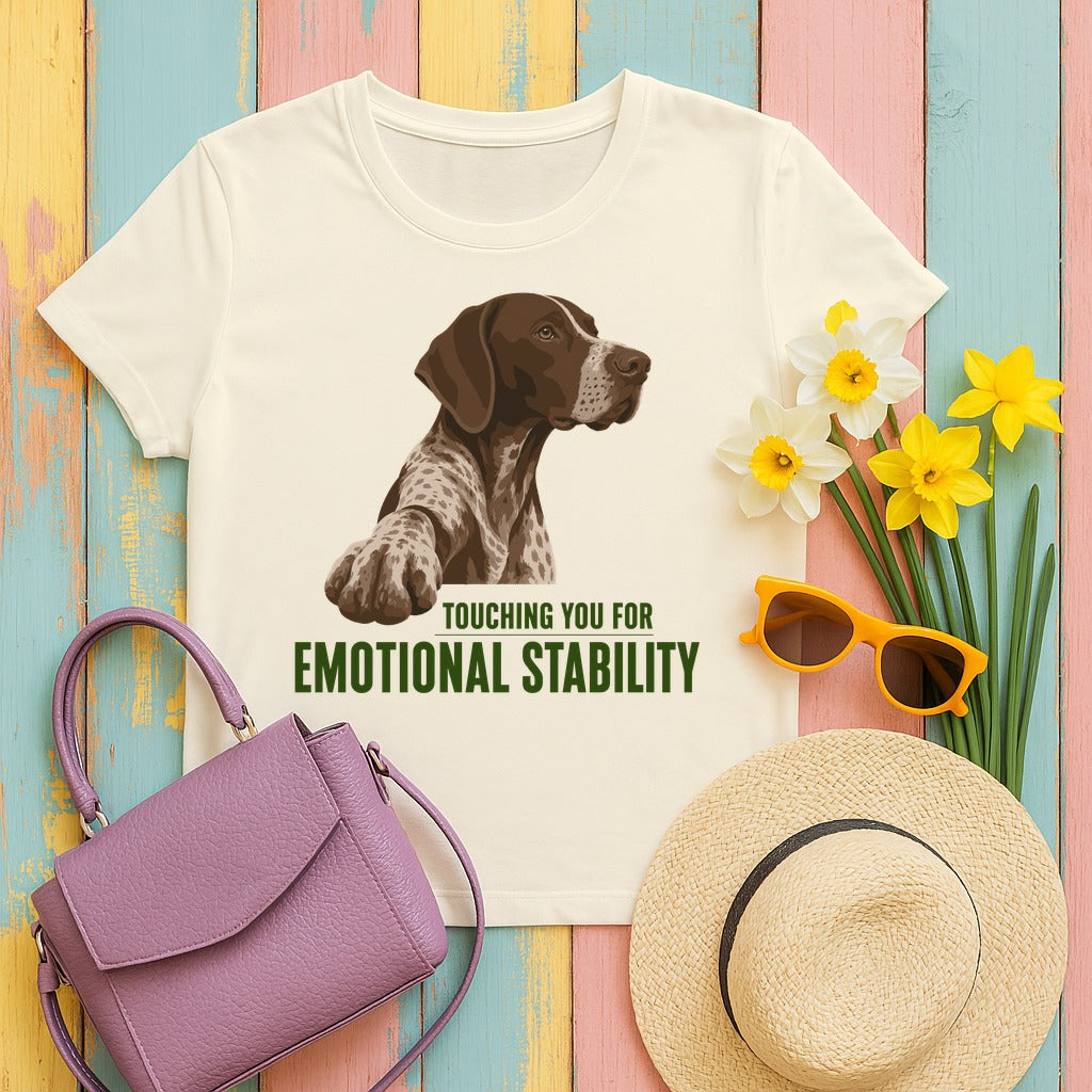 Emotional Stability German Shorthaired Pointer T-Shirt in Natural