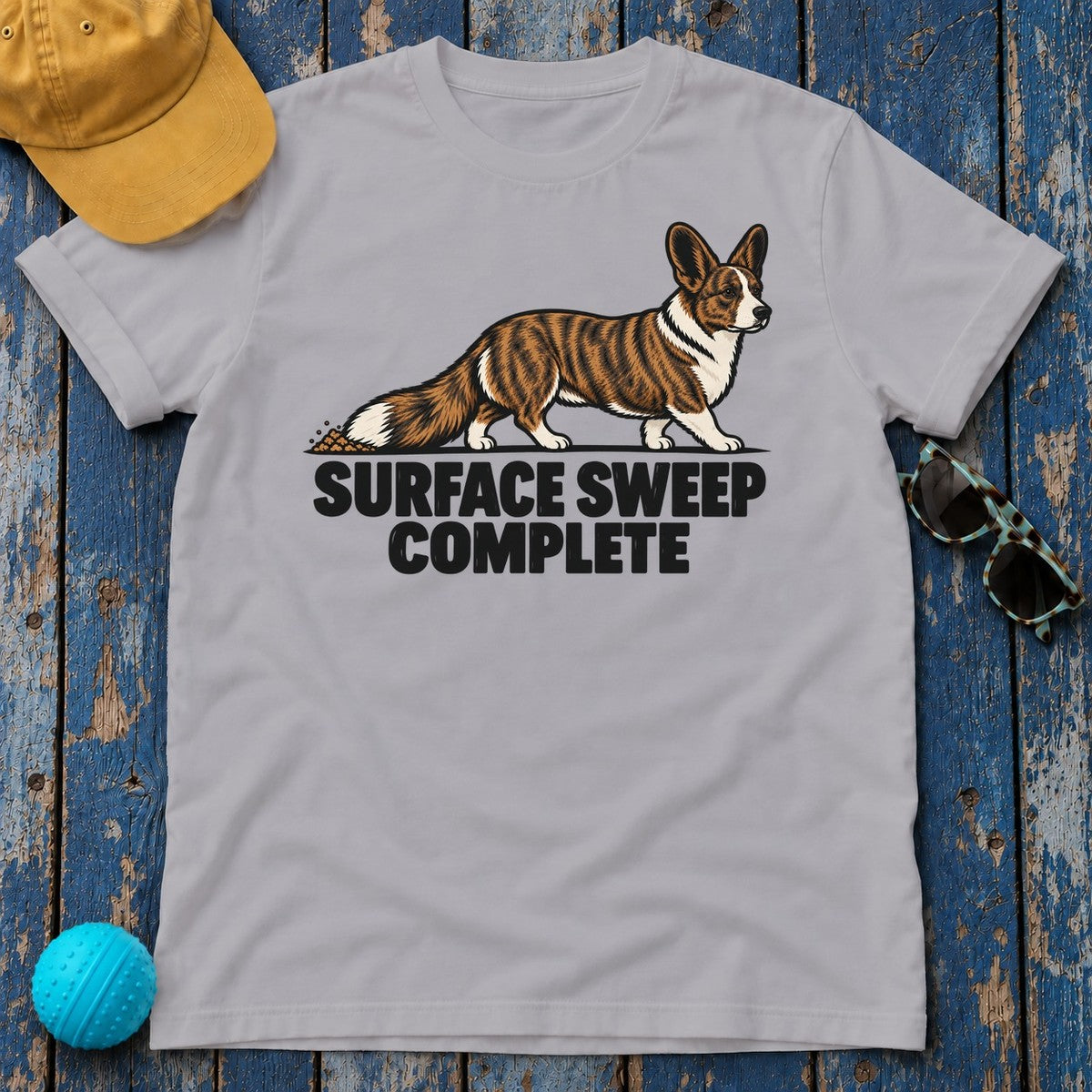 Surface Sweep Complete Corgi T-Shirt — Athletic Heather