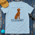Velcro, But Elegant Vizsla T-shirt in Light Blue