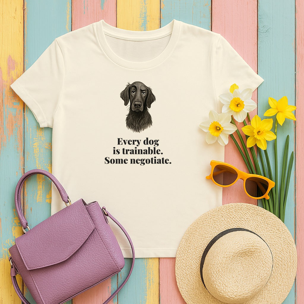 Flat-Coated Retriever Some Negotiate Tee in Natural
