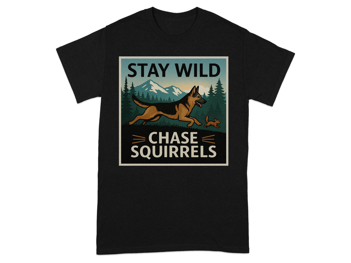 Stay Wild Chase Squirrels Graphic Tee product