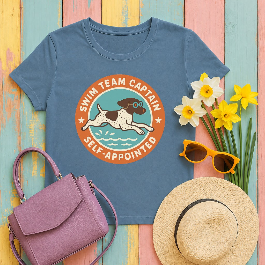 gsp swim-team-badge tee flat lay hero v8