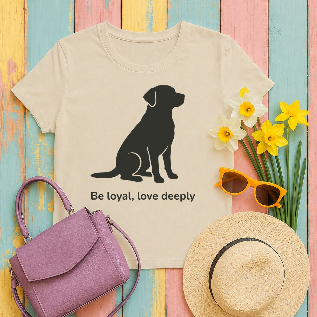 Be Loyal Love Deeply Lab T-Shirt in Sand