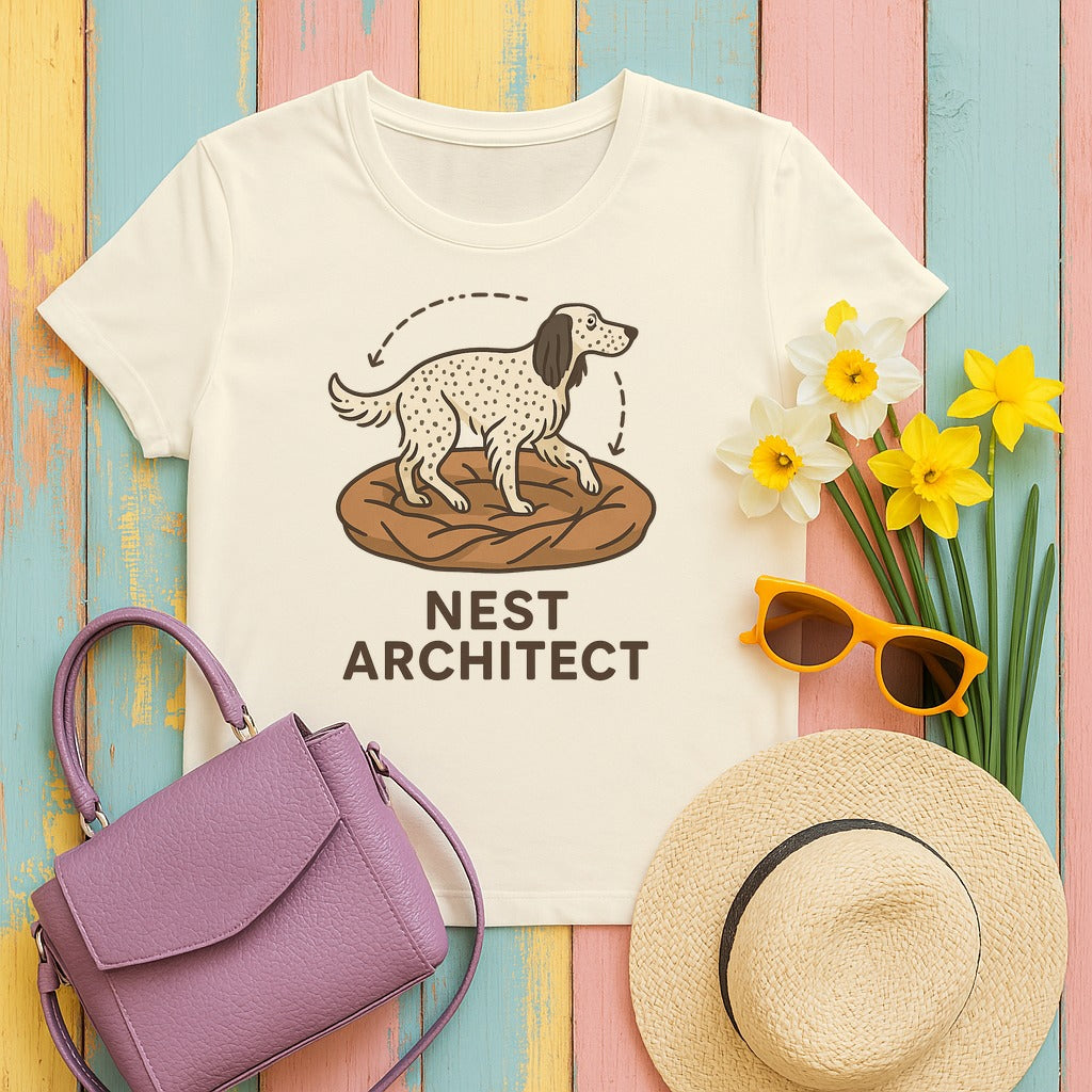 English Setter Nest Architect Tee in Natural
