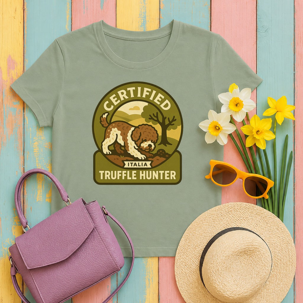Lagotto Certified Truffle Hunter Tee in Sage