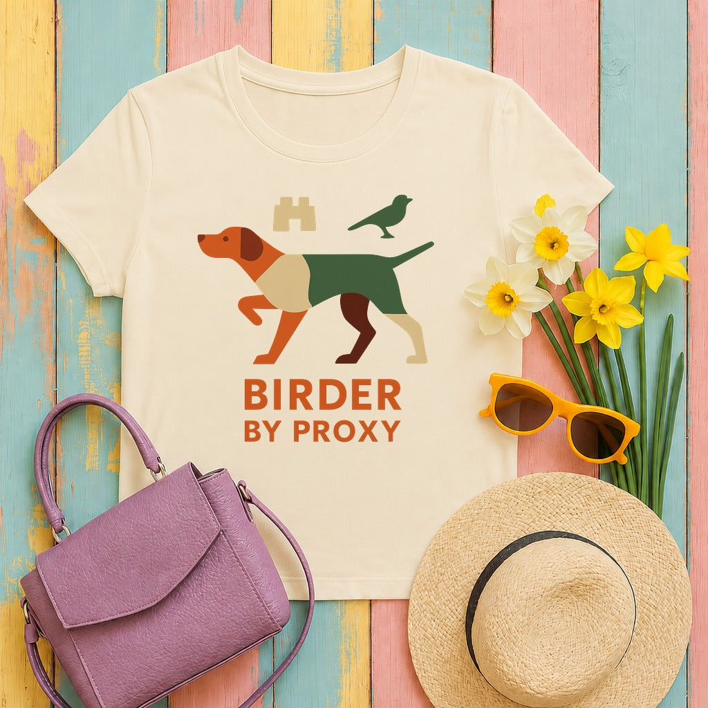 pointer birder-by-proxy tee flat lay hero