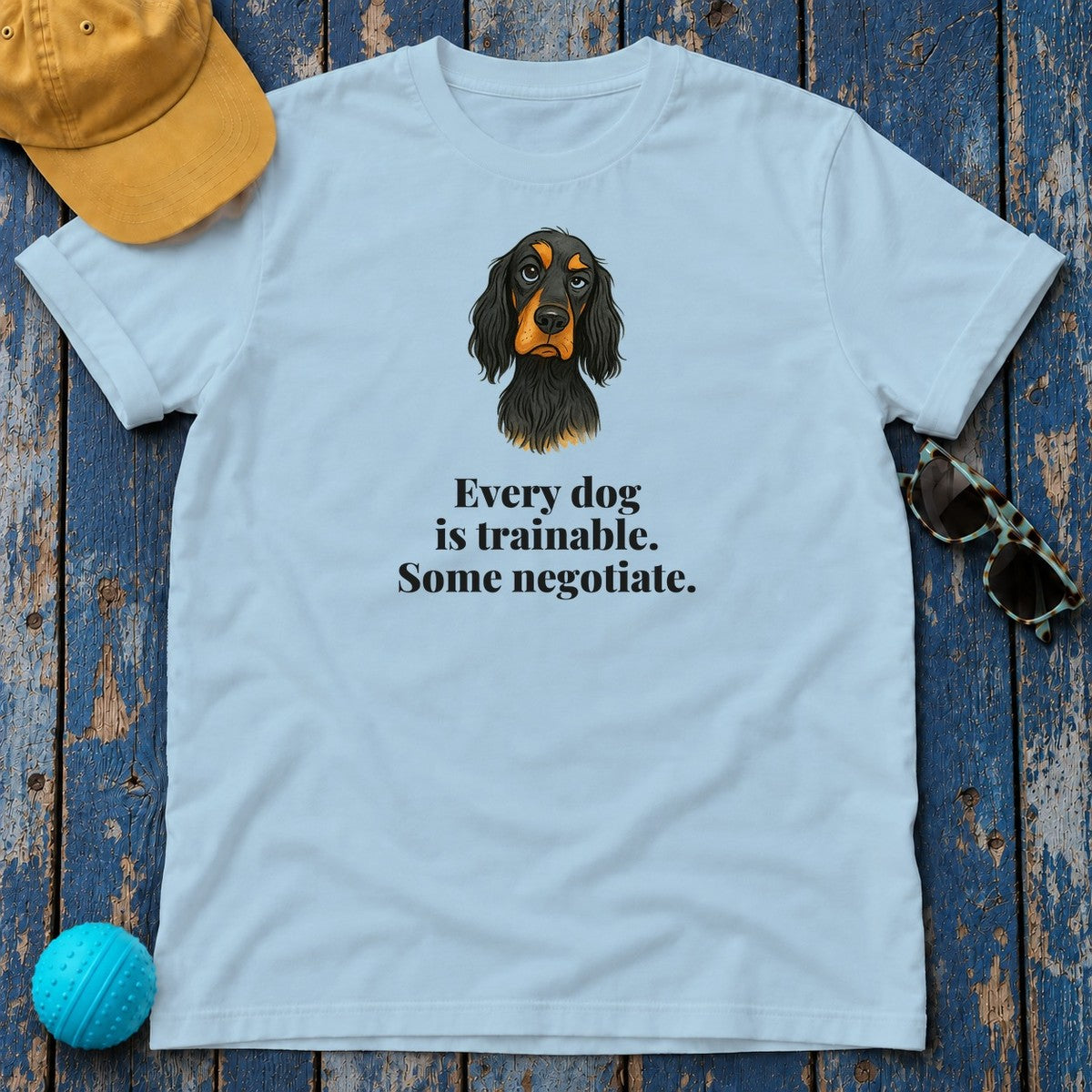 Gordon Setter Some Negotiate Tee in Light Blue