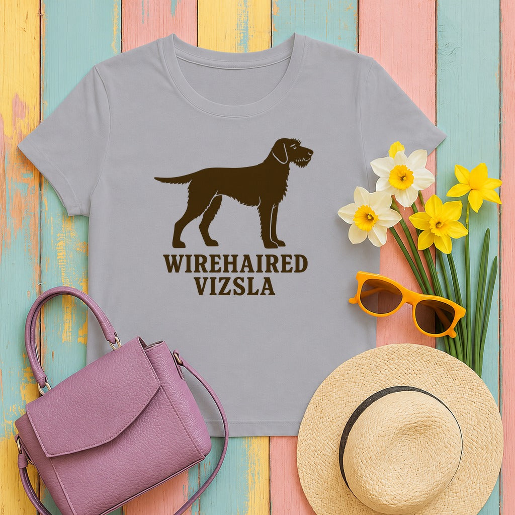 Wirehaired Vizsla Silhouette Tee in Athletic Heather