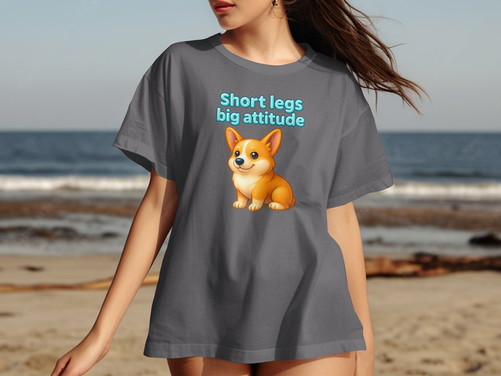 Short Legs Big Attitude Cartoon Dog T-shirt