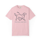 Slow down enjoy walks dog silhouette t-shirt