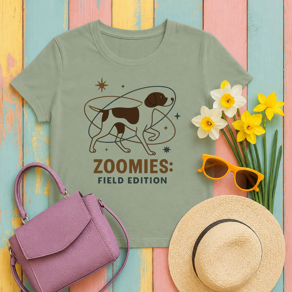 pointer zoomies-field-edition tee flat lay hero