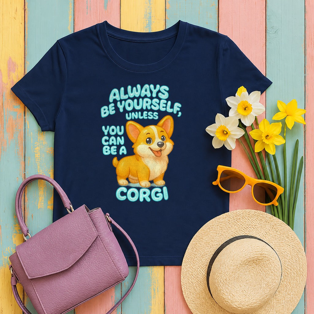 Unless You Can Be A Corgi T-Shirt in Navy