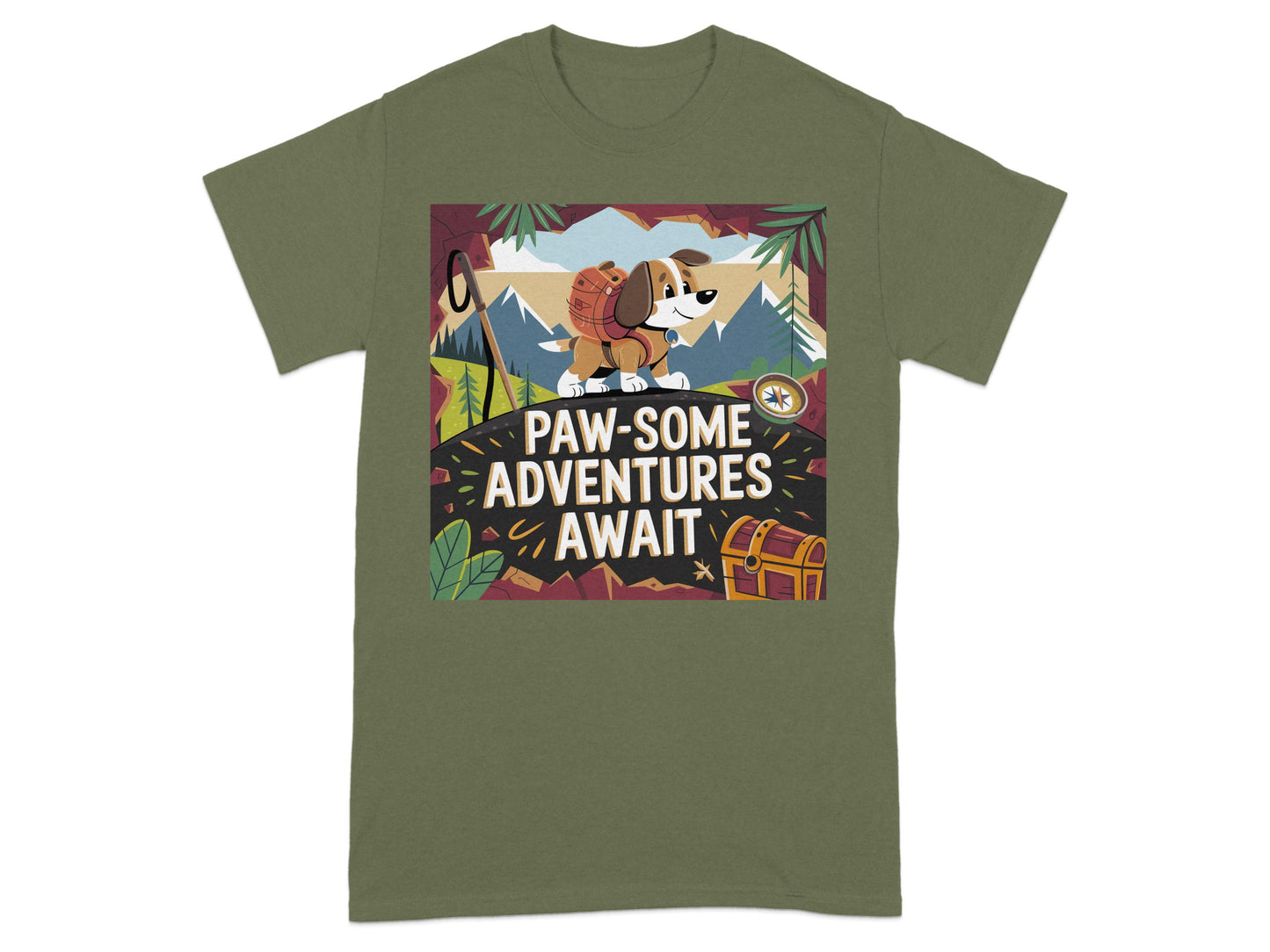 Paw-Some Adventures Await Graphic T-Shirt product type
