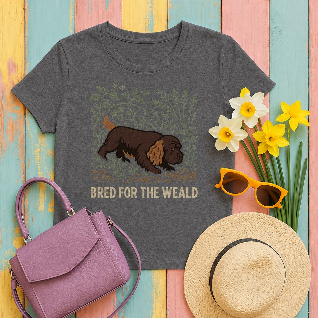 Sussex Bred For The Weald Tee in Dark Grey Heather