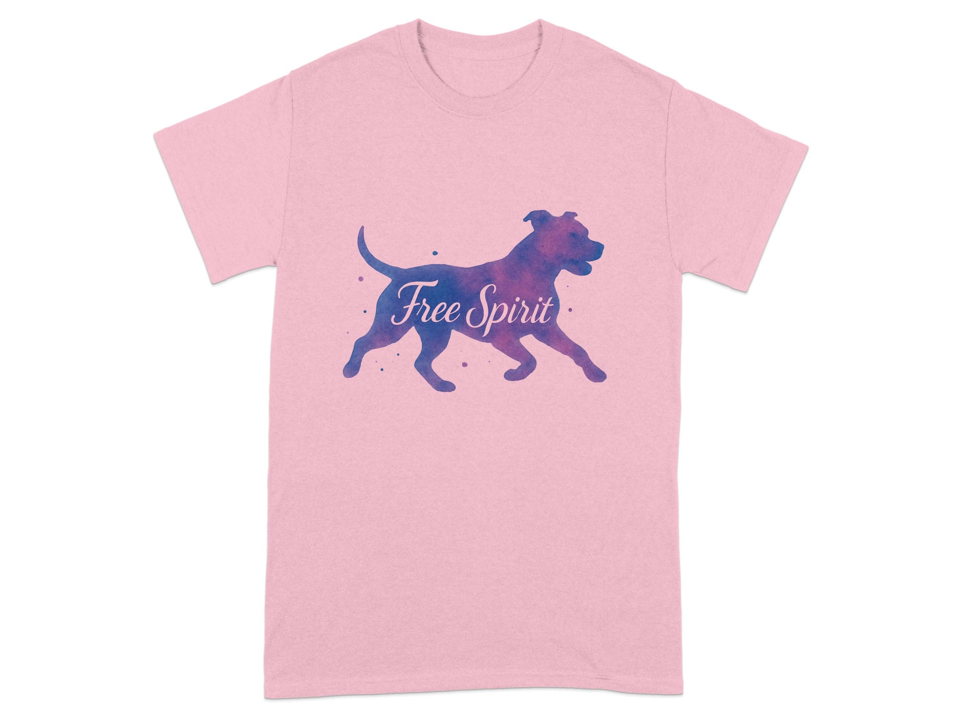 Free Spirit Purple Dog Graphic Pink T-shirt product type