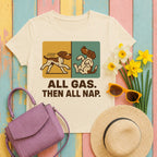german wirehaired pointer all-gas-then-all-nap tee flat lay hero