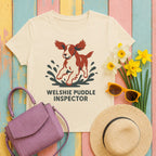 welsh-springer puddle-enthusiast tee flat lay hero v8