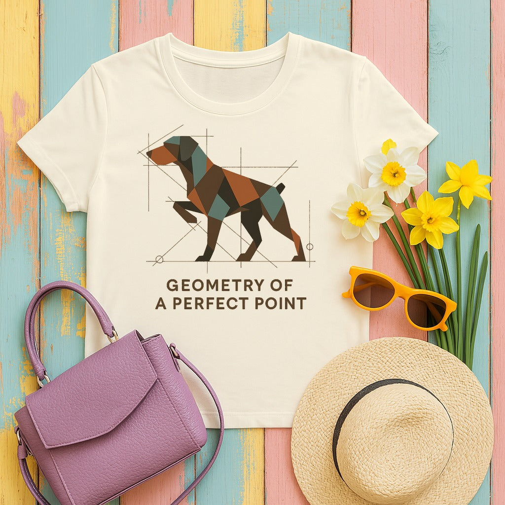 German Shorthaired Pointer Geometry of a Perfect Point T-shirt in Natural