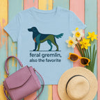 flat-coated retriever geometric-colorblock-flatcoat tee flat lay hero