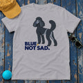 Blue Not Sad Poodle T-Shirt in Athletic Heather