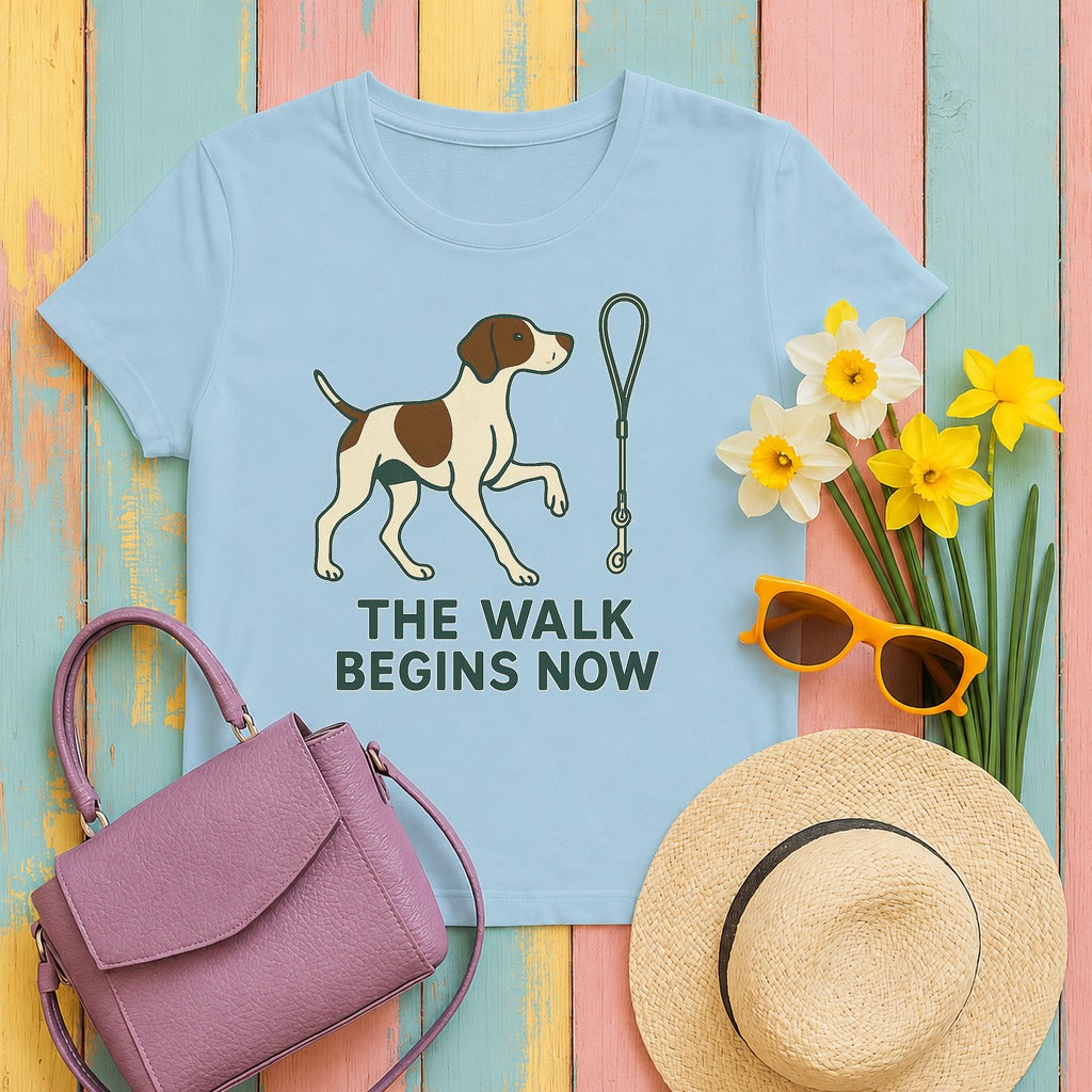 Pointer The Walk Begins Now T-shirt in Light Blue