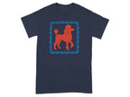 Stylish Graphic Shirt with Red Poodle Design