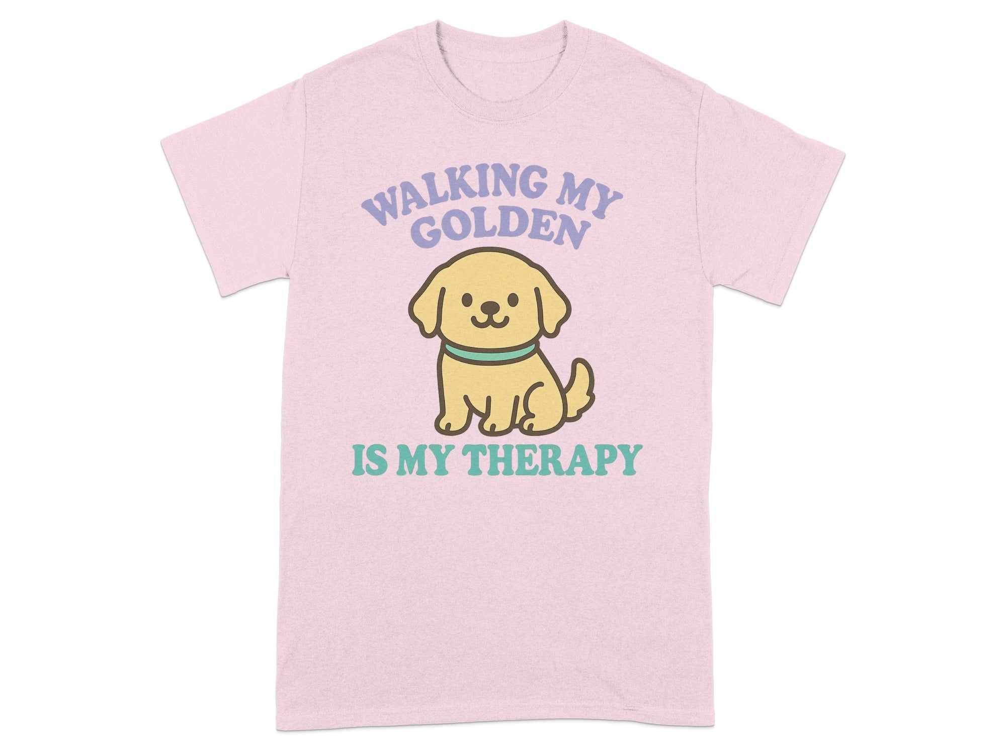 Walking My Golden Is My Therapy T-shirt