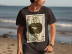 T-shirt with a Queen of Hearts playing card featuring a poodle.