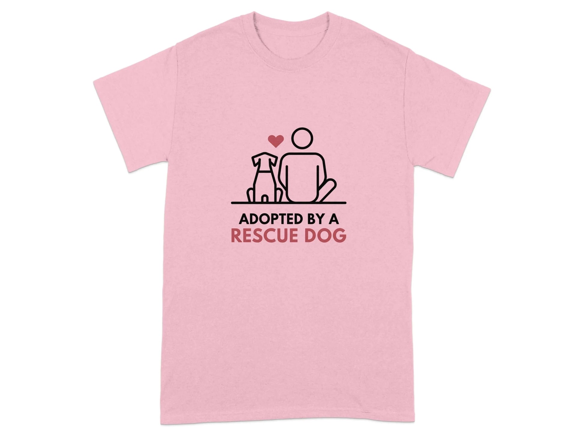 Adopted By A Rescue Dog Printed T-Shirts T-shirt