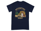 Adorable Corgi Camping T-Shirts Navy Blue T-shirt