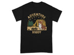 Adorable Corgi Camping T-Shirts Black T-shirt