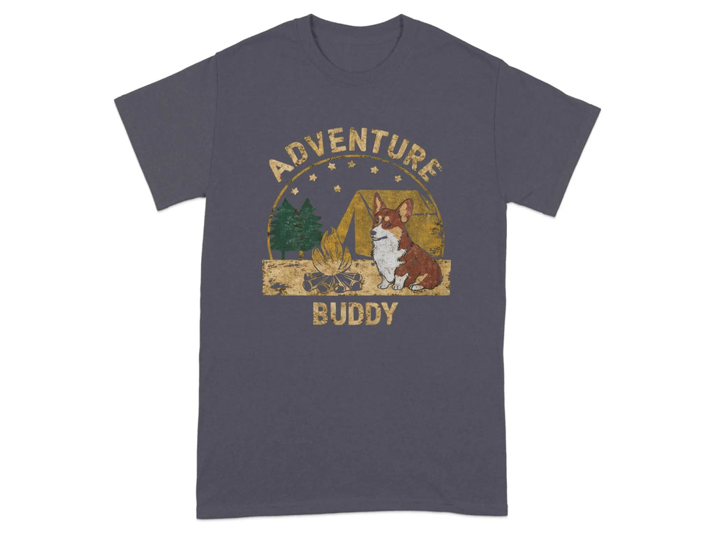 Adorable Corgi Camping T-Shirts Tweed T-shirt
