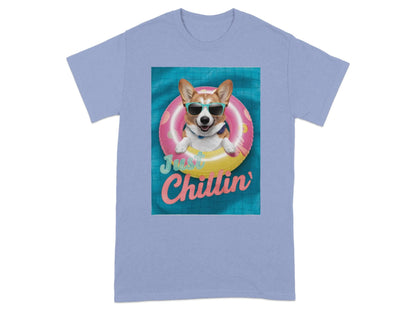 Adorable Corgi Just Chillin T-Shirts Delightful Violet T-shirt