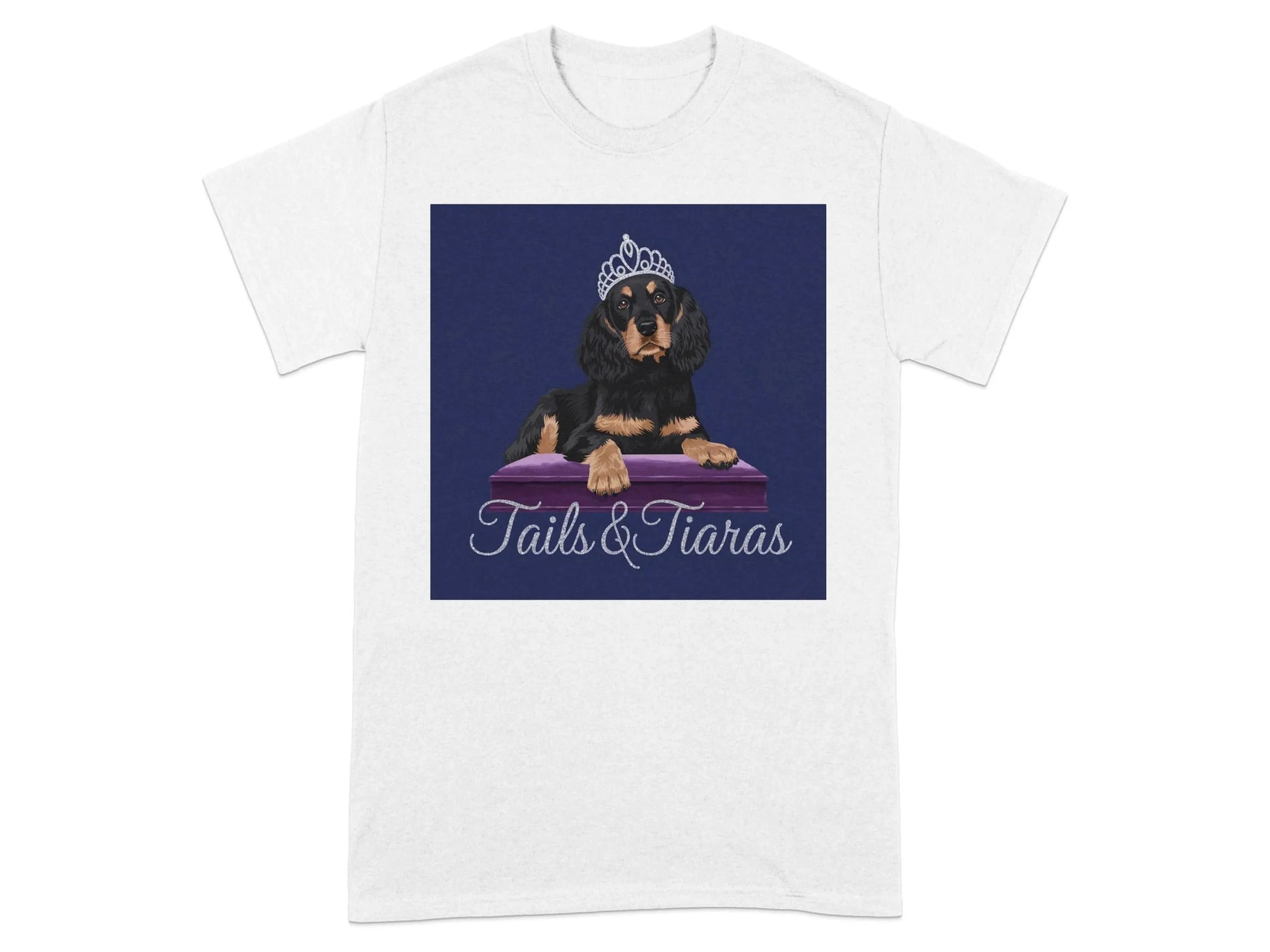 Adorable Gordon Setter and Tiara T-Shirts White T-shirt