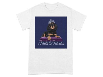 Adorable Gordon Setter and Tiara T-Shirts White T-shirt