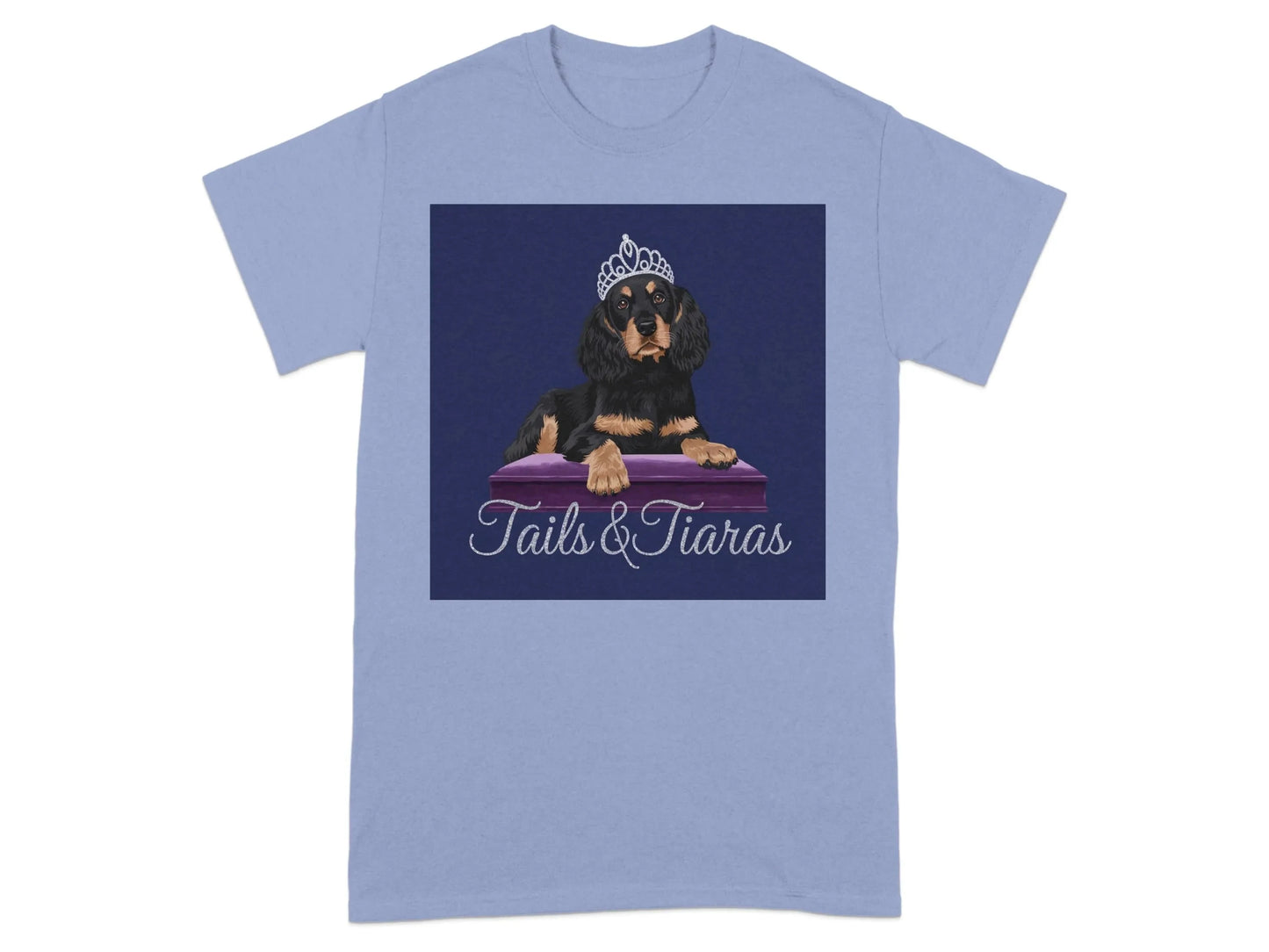 Adorable Gordon Setter and Tiara T-Shirts Violet T-shirt