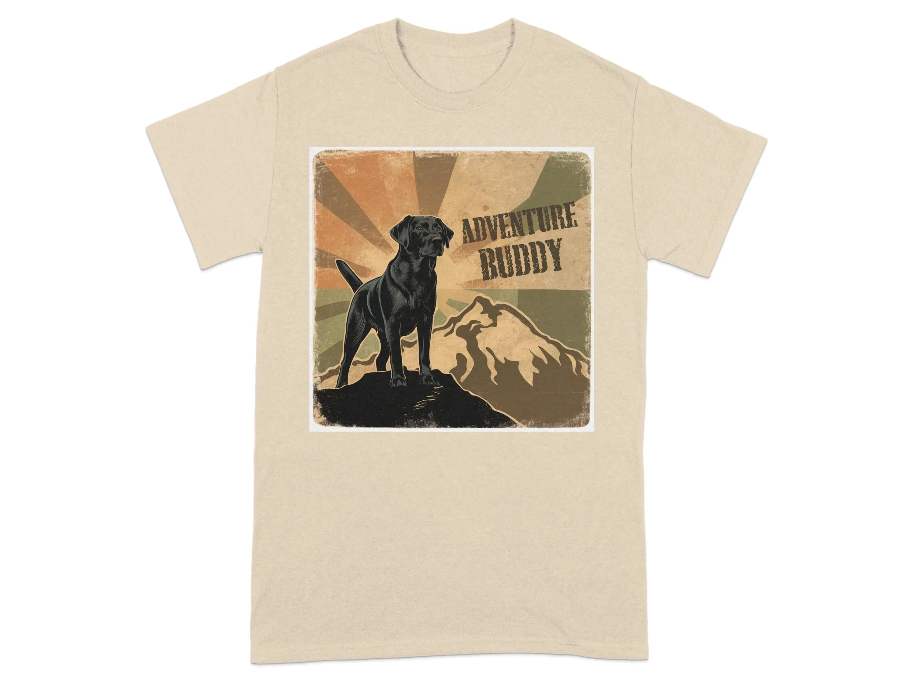 Adventure Buddy Black Lab T-Shirts Sand T-shirt
