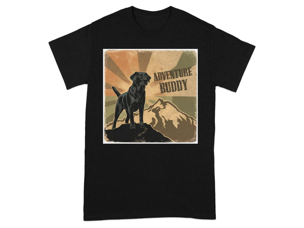 Adventure Buddy Black Lab T-Shirts Black T-shirt