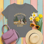 Adventure Buddy Camping Husky Dog T-Shirts T-shirt