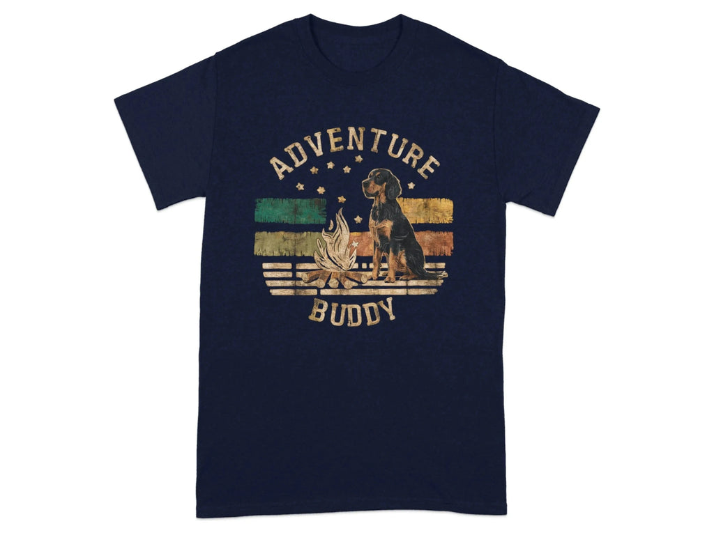 Adventure Buddy Gordon Setter T-Shirts Navy Blue T-shirt