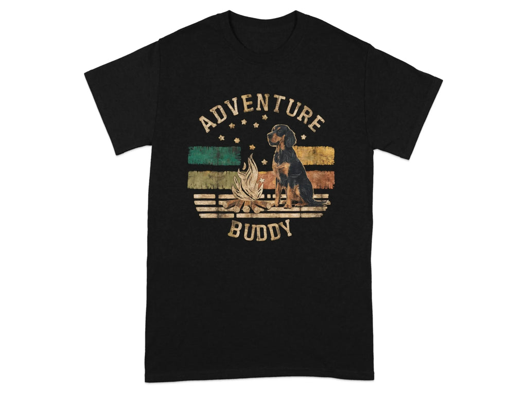 Adventure Buddy Gordon Setter T-Shirts Black T-shirt