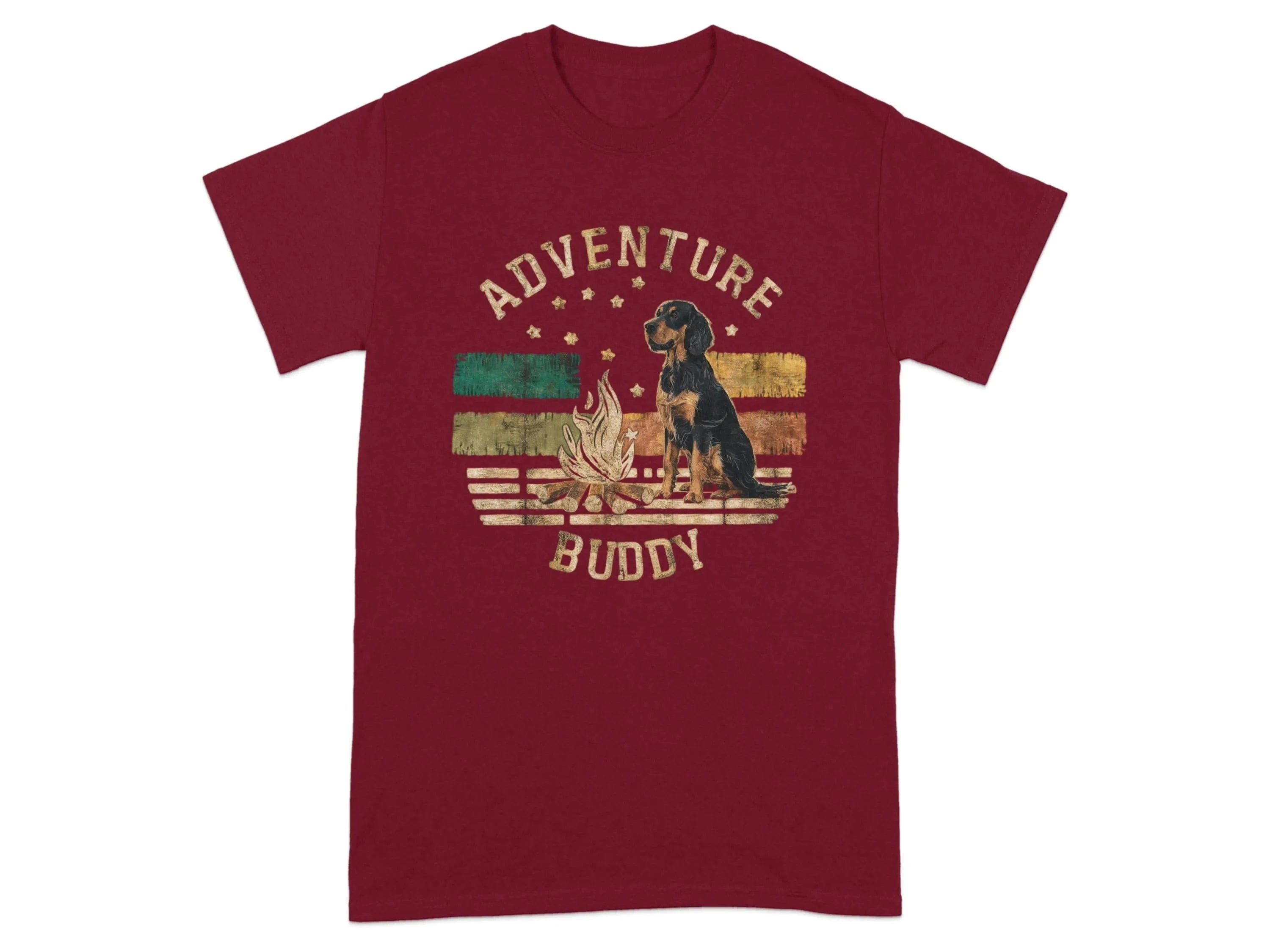 Adventure Buddy Gordon Setter T-Shirts Cardinal Red T-shirt