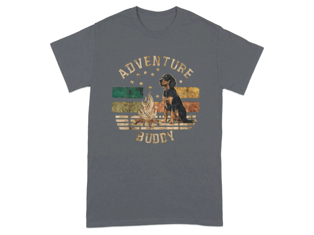 Adventure Buddy Gordon Setter T-Shirts Charcoal T-shirt