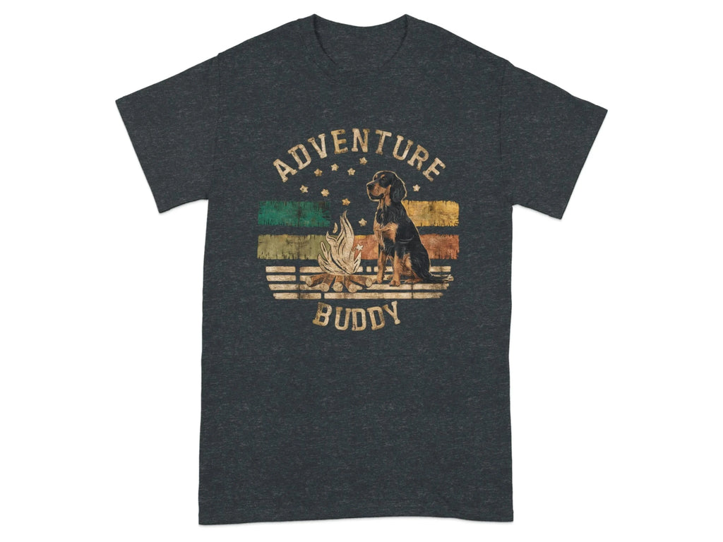 Adventure Buddy Gordon Setter T-Shirts Dark Heather Grey T-shirt