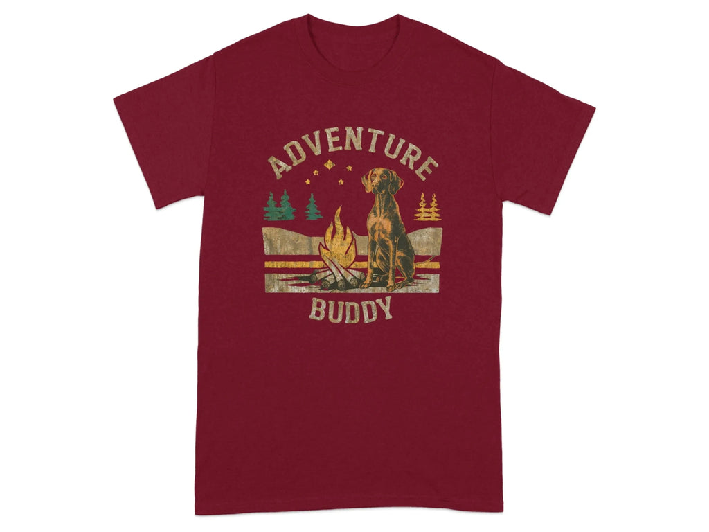 Adventure Buddy Vizsla T-Shirts Cardinal Red T-shirt