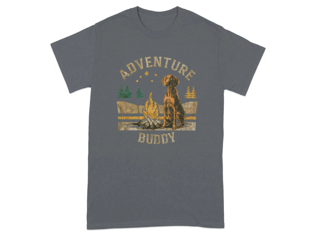 Adventure Buddy Vizsla T-Shirts Charcoal T-shirt