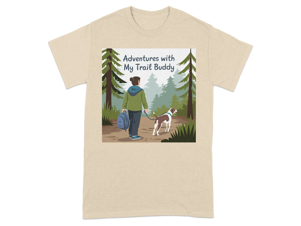 Adventures with My Trail Buddy T-Shirts Sand T-shirt