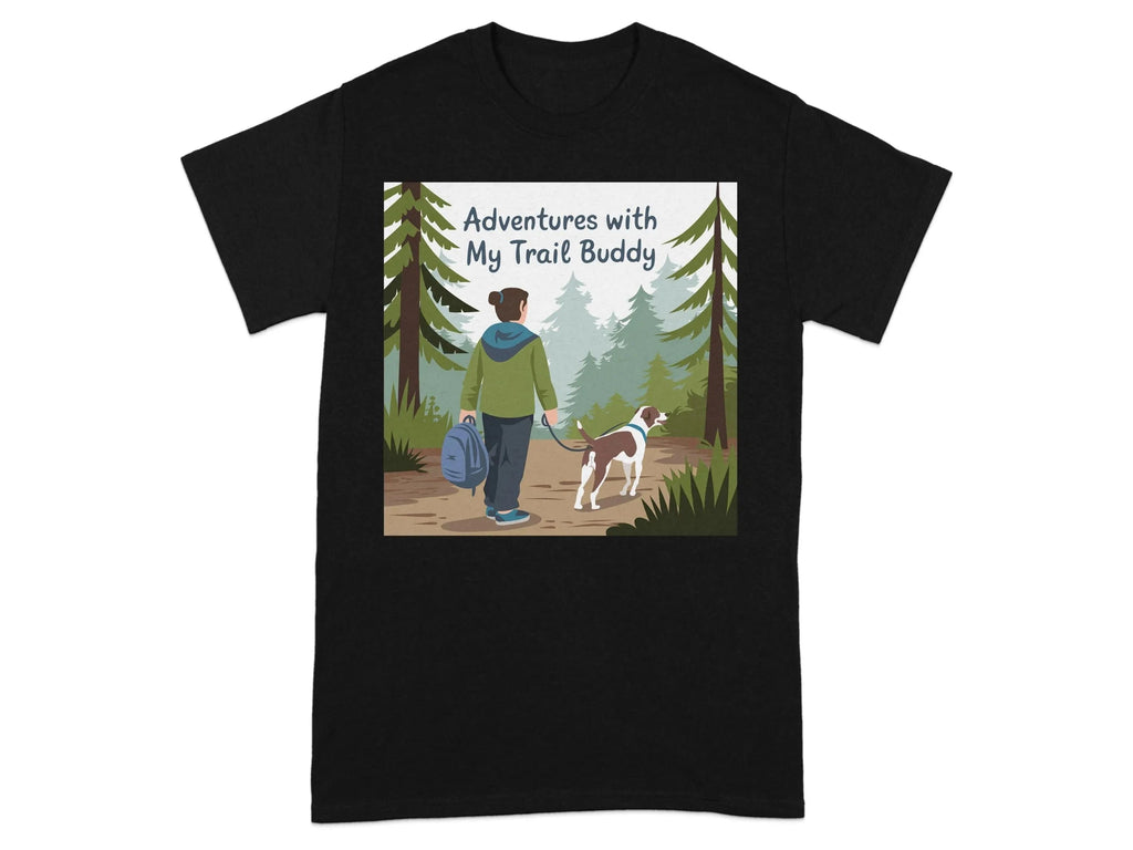 Adventures with My Trail Buddy T-Shirts Black T-shirt