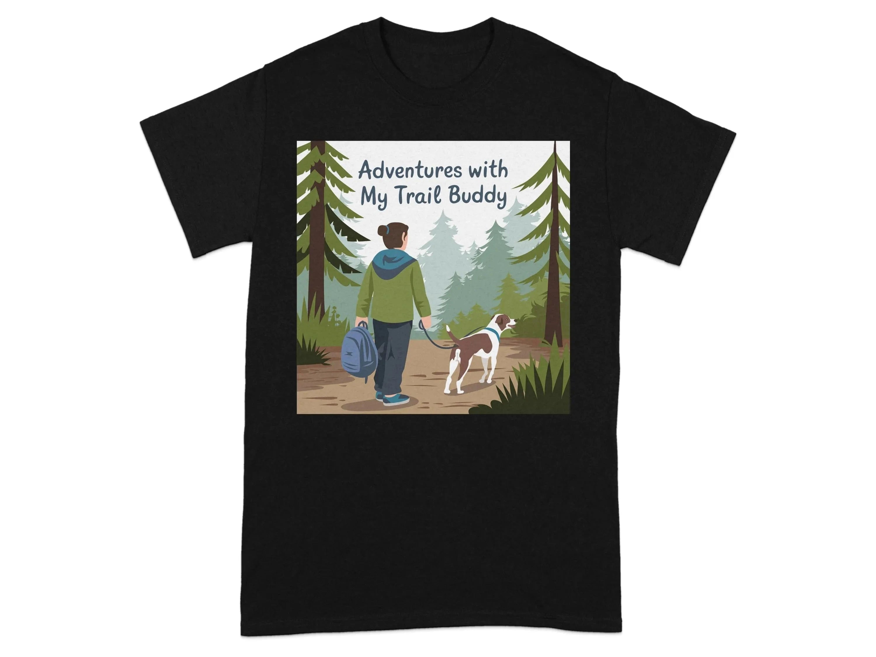 Adventures with My Trail Buddy T-Shirts Black T-shirt
