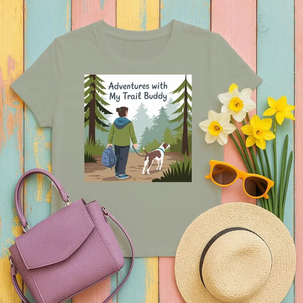 Adventures with My Trail Buddy T-Shirts Military Green T-shirt